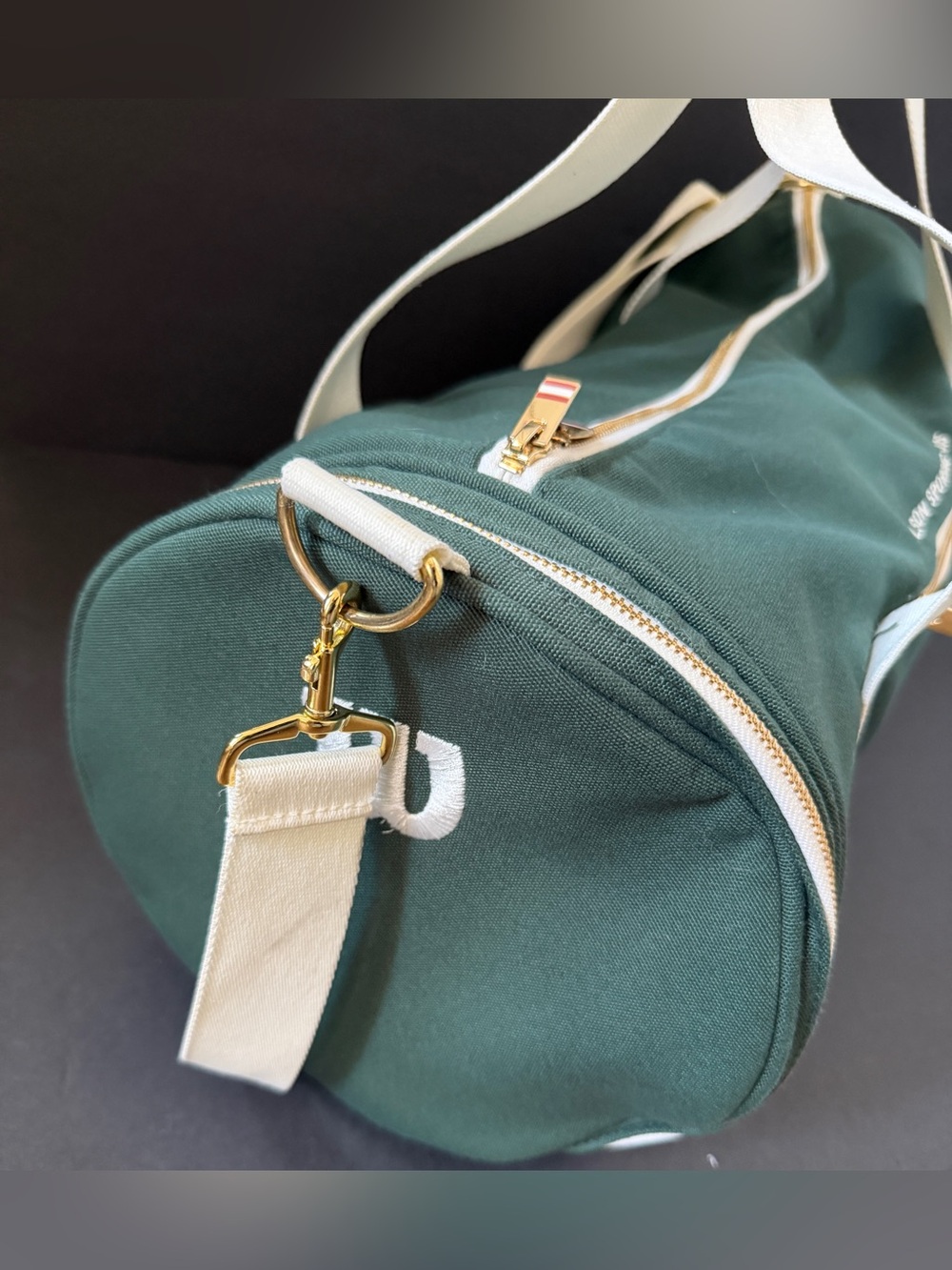 Wilson Green Canvas Duffel Bag with White Straps - Picture 7 of 15